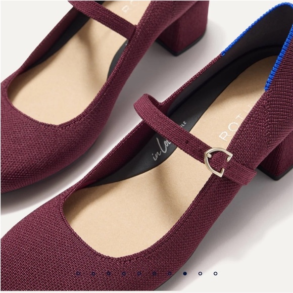 Rothy's Burgundy Mary Jane Heels - Picture 4 of 16